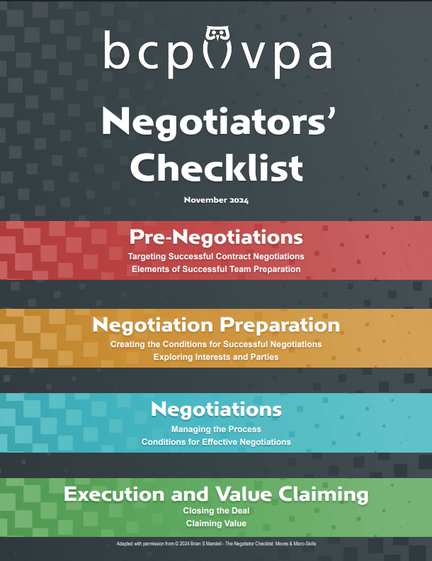 BCPVPA Negotiator Checklist 2024
