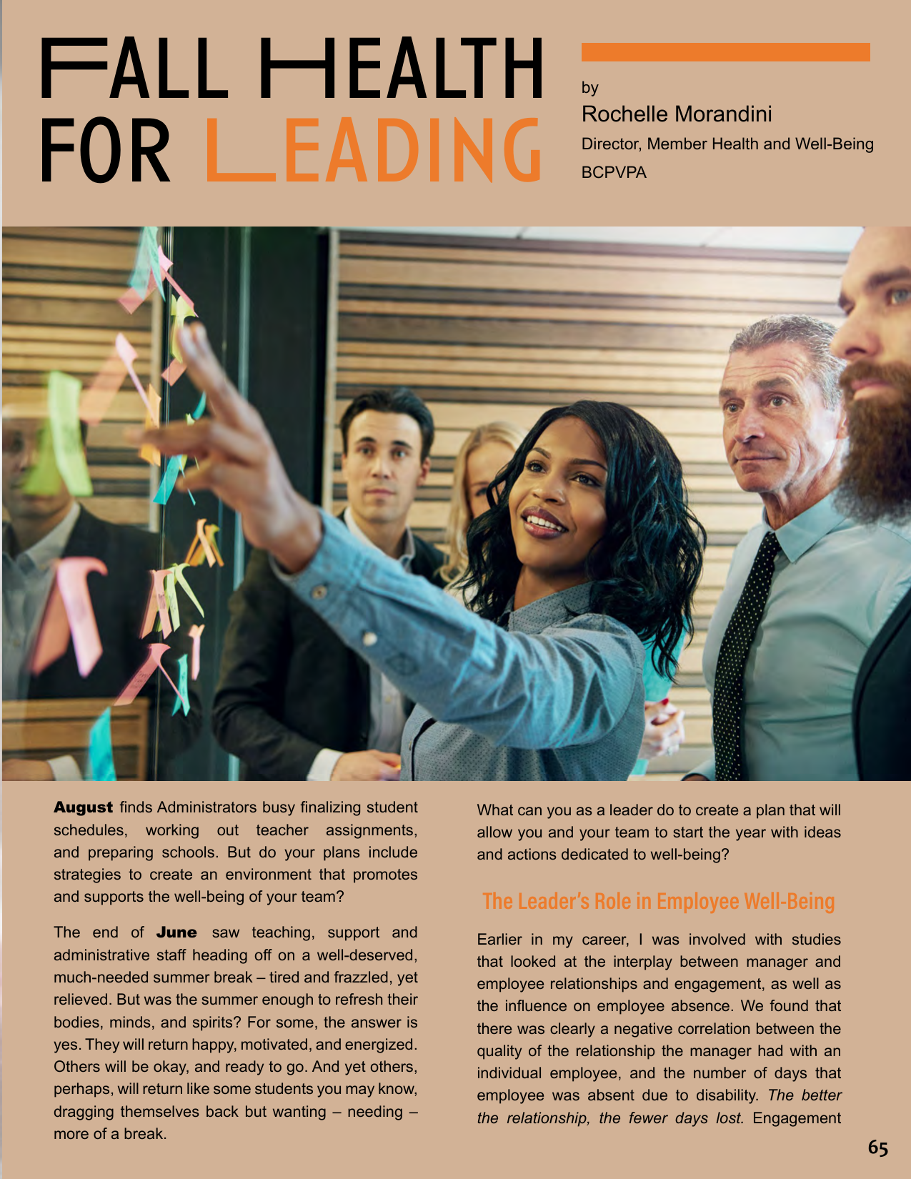 Fall Health for Leading - August 2021