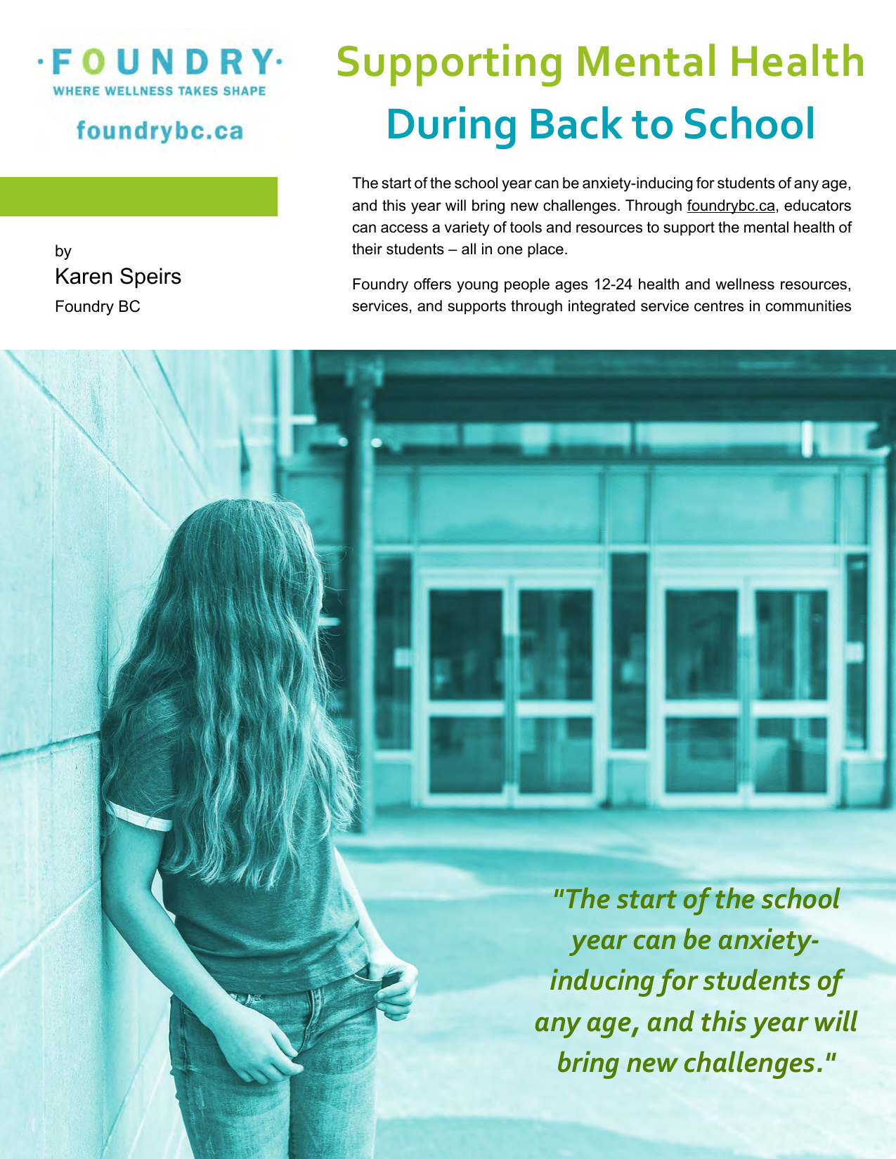 Supporting Mental Health During Back to School - August 2021