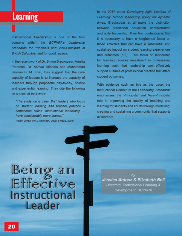 Being an Effective Instructional Leader - March 2020  