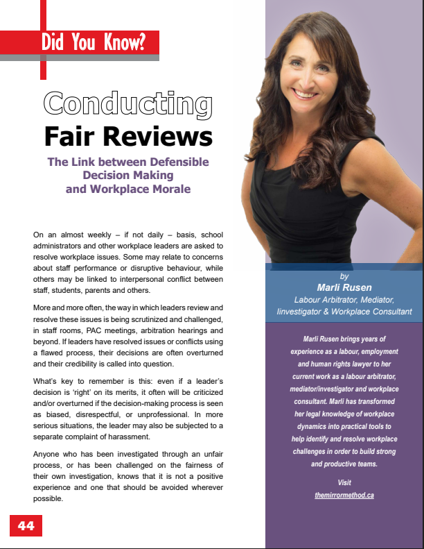 Conducting Fair Reviews - November 2020