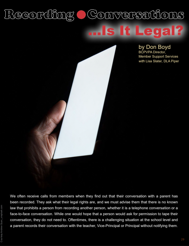 Recording Conversations: Is It Legal? - September 2020
